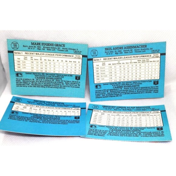 1990 Leaf Inc. Cubs Collectible Vintage Series 1 Trading Card Bundle - Picture 6 of 10